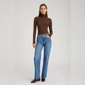 SPRWMN Straight Leg Denim Jeans NWT High Rise Size 26 Cotton